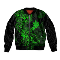 hawaii-sleeve-zip-bomber-jacket-shaka-tattoo-mix-polynesian-plumeria-green-version
