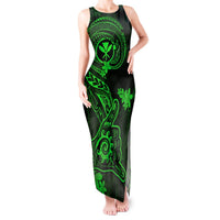 Hawaii Tank Maxi Dress Shaka Tattoo Mix Polynesian Plumeria Green Version LT14 Women Green - Polynesian Pride