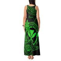 Hawaii Tank Maxi Dress Shaka Tattoo Mix Polynesian Plumeria Green Version LT14 - Polynesian Pride
