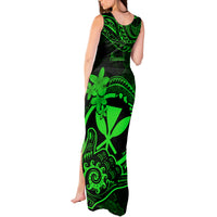 Hawaii Tank Maxi Dress Shaka Tattoo Mix Polynesian Plumeria Green Version LT14 - Polynesian Pride