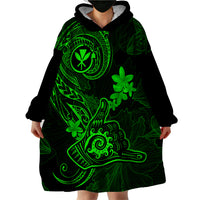 hawaii-wearable-blanket-hoodie-shaka-tattoo-mix-polynesian-plumeria-green-version