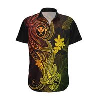 Hawaii Hawaiian Shirt Hammerhead Shark Tattoo Mix Polynesian Plumeria Reggae Version LT14 Reggae - Polynesian Pride