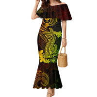 Hawaii Mermaid Dress Hammerhead Shark Tattoo Mix Polynesian Plumeria Reggae Version LT14 Women Reggae - Polynesian Pride