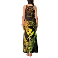 Hawaii Tank Maxi Dress Hammerhead Shark Tattoo Mix Polynesian Plumeria Reggae Version LT14 - Polynesian Pride