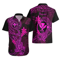 Hawaii Hawaiian Shirt Hammerhead Shark Tattoo Mix Polynesian Plumeria Pink Version LT14 - Polynesian Pride