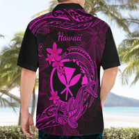 Hawaii Hawaiian Shirt Hammerhead Shark Tattoo Mix Polynesian Plumeria Pink Version LT14 - Polynesian Pride