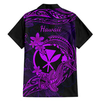 hawaii-family-matching-mermaid-dress-and-hawaiian-shirt-hammerhead-shark-tattoo-mix-polynesian-plumeria-purple-version