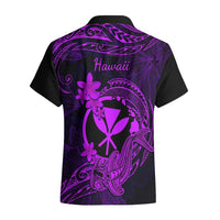 Hawaii Hawaiian Shirt Hammerhead Shark Tattoo Mix Polynesian Plumeria Purple Version LT14 - Polynesian Pride