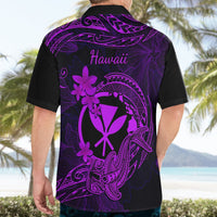 Hawaii Hawaiian Shirt Hammerhead Shark Tattoo Mix Polynesian Plumeria Purple Version LT14 - Polynesian Pride