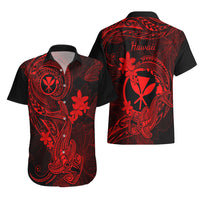 Hawaii Hawaiian Shirt Hammerhead Shark Tattoo Mix Polynesian Plumeria Red Version LT14 - Polynesian Pride
