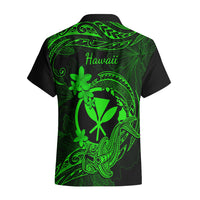 Hawaii Hawaiian Shirt Hammerhead Shark Tattoo Mix Polynesian Plumeria Green Version LT14 - Polynesian Pride
