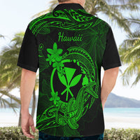 Hawaii Hawaiian Shirt Hammerhead Shark Tattoo Mix Polynesian Plumeria Green Version LT14 - Polynesian Pride
