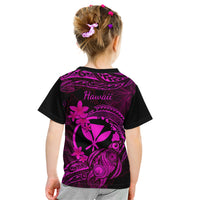 Hawaii Kid T Shirt Turtle Mix Polynesian Plumeria Pink Version LT14 - Polynesian Pride