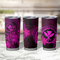 Hawaii Tumbler Cup Turtle Mix Polynesian Plumeria Pink Version