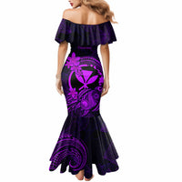 Hawaii Mermaid Dress Turtle Mix Polynesian Plumeria Purple Version LT14 - Polynesian Pride