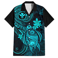 hawaii-family-matching-off-shoulder-maxi-dress-and-hawaiian-shirt-turtle-mix-polynesian-plumeria-turquoise-version