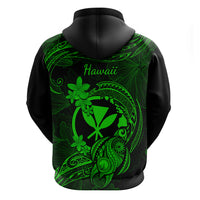 Hawaii Hoodie Turtle Mix Polynesian Plumeria Green Version LT14 - Polynesian Pride