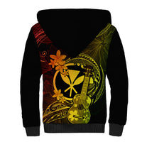 Hawaii Sherpa Hoodie Ukulele Mix Polynesian Plumeria Reggae Version LT14 - Polynesian Pride