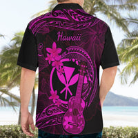 Hawaii Hawaiian Shirt Ukulele Mix Polynesian Plumeria Pink Version LT14 - Polynesian Pride