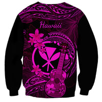 hawaii-sweatshirt-ukulele-mix-polynesian-plumeria-pink-version