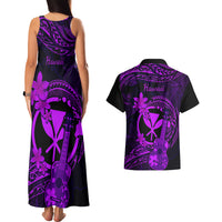 hawaii-couples-matching-tank-maxi-dress-and-hawaiian-shirt-ukulele-mix-polynesian-plumeria-purple-version