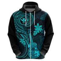 Hawaii Hoodie Ukulele Mix Polynesian Plumeria Turquoise Version LT14 - Polynesian Pride