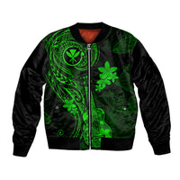hawaii-bomber-jacket-ukulele-mix-polynesian-plumeria-green-version