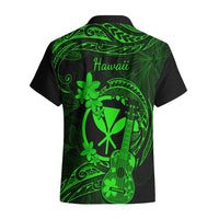 Hawaii Hawaiian Shirt Ukulele Mix Polynesian Plumeria Green Version LT14 - Polynesian Pride