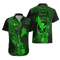 Hawaii Hawaiian Shirt Ukulele Mix Polynesian Plumeria Green Version LT14 - Polynesian Pride