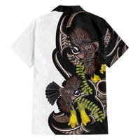 New Zealand Valentines Day Family Matching Tank Maxi Dress and Hawaiian Shirt Piwakawaka Lovers Maori Koru Tattoo - Polynesian Pride