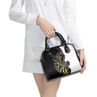 New Zealand Valentines Day Shoulder Handbag Piwakawaka Lovers Maori Koru Tattoo - Polynesian Pride