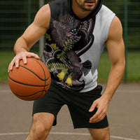 New Zealand Valentines Day Sleeveless Hoodie Piwakawaka Lovers Maori Koru Tattoo - Polynesian Pride