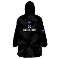 New Zealand Silver Fern Rugby Wearable Blanket Hoodie 2023 Go Aotearoa World Cup LT14 - Polynesian Pride