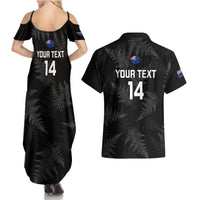 Custom New Zealand Silver Fern Rugby Couples Matching Summer Maxi Dress and Hawaiian Shirt 2023 Go Aotearoa Champions World Cup LT14 - Polynesian Pride