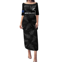 Custom New Zealand Silver Fern Rugby Puletasi 2023 Go Aotearoa Champions World Cup LT14 Long Dress Black - Polynesian Pride