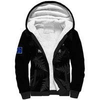 Custom New Zealand Silver Fern Rugby Sherpa Hoodie 2023 Go Aotearoa Champions World Cup LT14 Unisex Black - Polynesian Pride