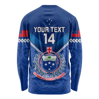 Custom Samoa Rugby Long Sleeve Shirt 2023 Go Manu Samoa LT14 - Polynesian Pride