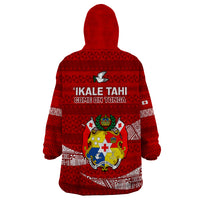 Tonga Rugby Wearable Blanket Hoodie 2023 Ikale Tahi Tongan Ngatu Pattern LT14 - Polynesian Pride