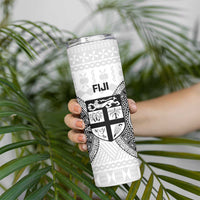 Fiji Rugby Skinny Tumbler Go Champions World Cup Fijian Tapa Pattern LT14 - Polynesian Pride