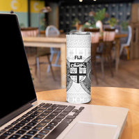 Fiji Rugby Skinny Tumbler Go Champions World Cup Fijian Tapa Pattern LT14 - Polynesian Pride