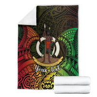 Personalised Vanuatu Family Day Blanket Happy 26 December Vanuatuan Pig Tusk LT14 - Polynesian Pride