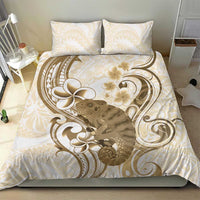 Brown And White Hawaii Chameleon Bedding Set Plumeria Polynesian Tribal Art