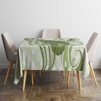 Green And White Hawaii Chameleon Tablecloth Plumeria Polynesian Tribal Art