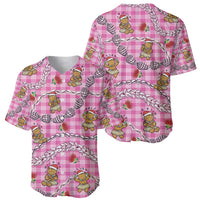 Pink Palaka Hawaii Mele Kalikimaka Baseball Jersey Ohia Lehua Shell Leis Funny Gingerbread Santa LT14 - Polynesian Pride