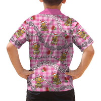 Pink Palaka Hawaii Mele Kalikimaka Kid Hawaiian Shirt Ohia Lehua Shell Leis Funny Gingerbread Santa LT14 - Polynesian Pride