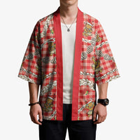 Red Palaka Hawaii Mele Kalikimaka Kimono Ohia Lehua Shell Leis Funny Gingerbread Santa LT14 - Polynesian Pride