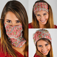 Red Palaka Hawaii Mele Kalikimaka Neck Gaiter Ohia Lehua Shell Leis Funny Gingerbread Santa LT14 - Polynesian Pride