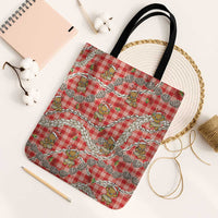 Red Palaka Hawaii Mele Kalikimaka Tote Bag Ohia Lehua Shell Leis Funny Gingerbread Santa LT14 Black Strap One Size Red - Polynesian Pride