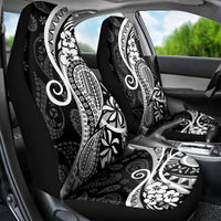 Black Polynesia Paisley Car Seat Cover Polynesian With Tropical Flowers LT14 - Polynesian Pride