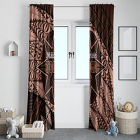 Malo e lelei Tonga Window Curtain Tongan Ngatu Pattern Vintage Vibes LT14 - Polynesian Pride